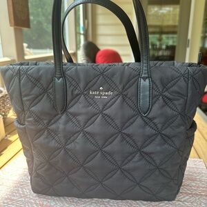 Kate Spade Quilted Nylon Black Tote